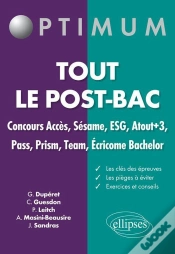 Capa do artigo Tout Le Post-Bac. Concours Accès, Sésame, Esg, Atout+3, Pass, Prsim, Team, Écricome Bachelor