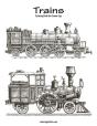 Trains Coloring Book For Grown-Ups 1 - Preview