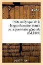 Traite Analytique De La Langue Francaise - Preview