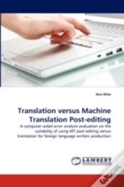 Capa do artigo Translation Versus Machine Translation Post-Editing