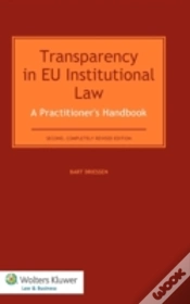 Capa do artigo Transparency In Eu Institutional Law: A Practitionerâ€™S Handbook