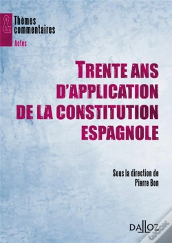 Capa do artigo Trente Ans D'Application De La Constitution Espagnole