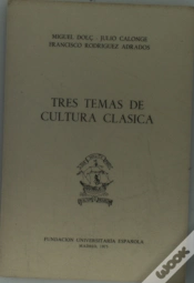 Capa do artigo Tres Temas De Cultura Clásica