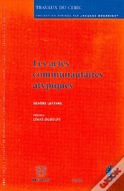 Capa do artigo Trvaux Du Ceric T.10 ; Les Actes Communautaires Atypiques