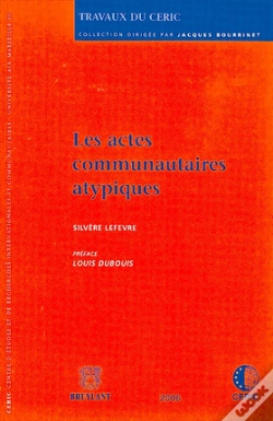 Capa do artigo Trvaux Du Ceric T.10 ; Les Actes Communautaires Atypiques
