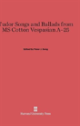 Tudor Songs And Ballads From Ms Cotton Vespasian A-25 - Preview