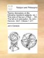 Twenty Discourses On The Following Impor - Preview