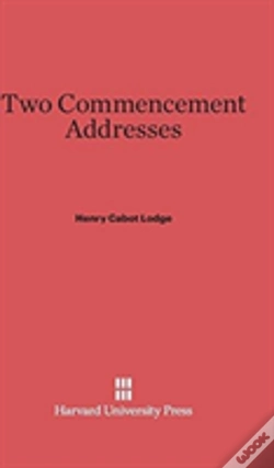 Capa do artigo Two Commencement Addresses