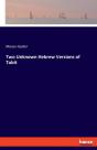 Two Unknown Hebrew Versions Of Tobit - Preview
