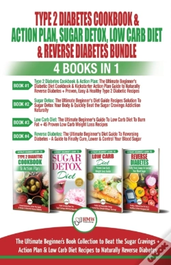 Capa do artigo Type 2 Diabetes Cookbook & Action Plan, Sugar Detox, Low Carb Diet & Reverse Diabetes - 4 Books In 1 Bundle