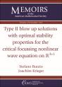 Type Ii Blow Up Solutions With Optimal Stability Properties For The Critical Focussing Nonlinear Wave Equation On $\Mathbb {R}^{3+1}$ - Preview