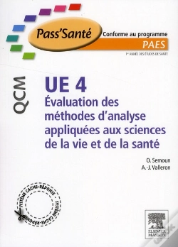 Capa do artigo Ue 4 ; Évaluation Des Méthodes D'Analyses Appliquées Aux Sciences De La Vie Et De La Santé ; Qcm