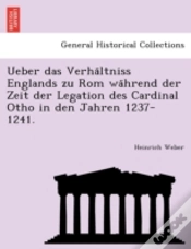 Capa do artigo Ueber Das Verha Ltniss Englands Zu Rom W