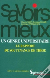 Capa do artigo Un Genre Universitaire : Le Rapport De Soutenance De Thèse