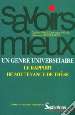 Capa do artigo Un Genre Universitaire : Le Rapport De Soutenance De Thèse