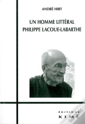 Capa do artigo Un Homme Litteral,Philippe Lacoue-Labarthe