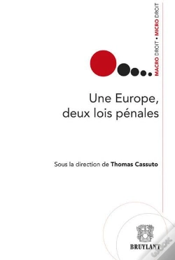 Capa do artigo Une Europe, Deux Lois Pénales