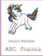 Unicorn Alphabet Abc Practice - Preview