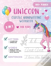 Unicorn Cursive Handwriting Workbook For Kids