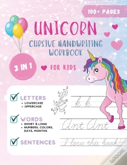 Capa do artigo Unicorn Cursive Handwriting Workbook For Kids