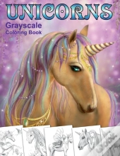 Unicorns. Grayscale Coloring Book: Color