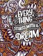 Unique Inspirational Relaxing Quotes Coloring Mandala - Preview