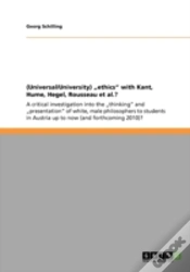 Capa do artigo (Universal/University) Auethics" With Kant, Hume, Hegel, Rousseau Et Al.?