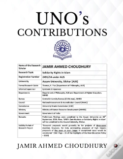 Capa do artigo Uno'S Contributions