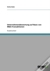 Unternehmensbewertung Auf Basis Von M&A-Transaktionen
