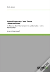 Unterrichtsentwurf Zum Thema  Ã¢Â‚¬Å¾Adverbialsatze