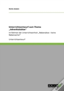 Capa do artigo Unterrichtsentwurf Zum Thema  Ã¢Â‚¬Å¾Adverbialsatze"