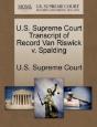 U.S. Supreme Court Transcript Of Record Van Riswick V. Spalding - Preview