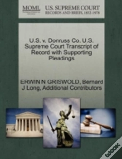 Capa do artigo U.S. V. Donruss Co. U.S. Supreme Court Transcript Of Record With Supporting Pleadings