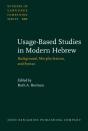 Usage-Based Studies In Modern Hebrew - Preview