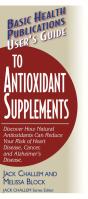 User'S Guide To Antioxidant Supplements - Preview