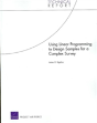 Using Linear Programming To Design Samples For A Complex Survey - Preview