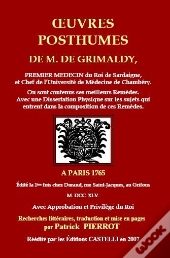 Uvres Posthumes De M. De Grimaldy