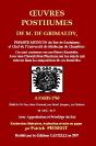 Uvres Posthumes De M. De Grimaldy - Preview