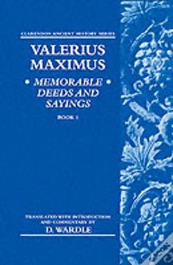 Capa do artigo Valerius Maximus' Memorable Deeds And Sayings Book 1