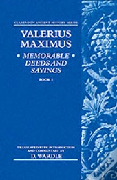 Valerius Maximus' Memorable Deeds And Sayings Book 1