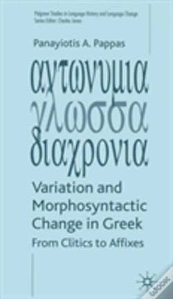 Capa do artigo Variation And Morphosyntactic Change In Greek