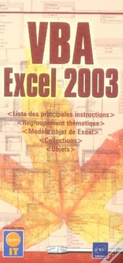 Capa do artigo Vba Excel 2003 ; Liste Des Principales Instructions Et Syntaxe Detaillée
