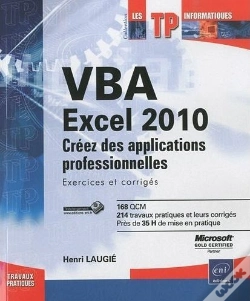 Capa do artigo Vba Excel 2010 - Creez Des Applications Professionnelles : Exercices Et Corriges
