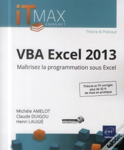 Capa do artigo Vba Excel 2013 ; Cours Et Exercices Corrigés ; Maîtrisez La Programmation Sous Excel