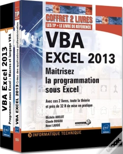 Capa do artigo Vba Excel 2013 ; Maîtrisez La Programmation Sous Excel ; Cours, Exercices Et Corrigés