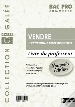 Capa do artigo Vendre Bac Pro Commerce Galee Livre Du Professeur  2008