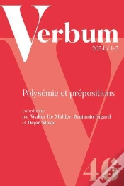 Capa do artigo Verbum : Polysémie Et Prépositions