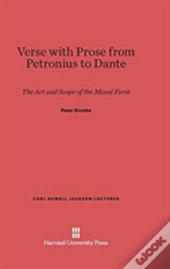 Verse With Prose From Petronius To Dante