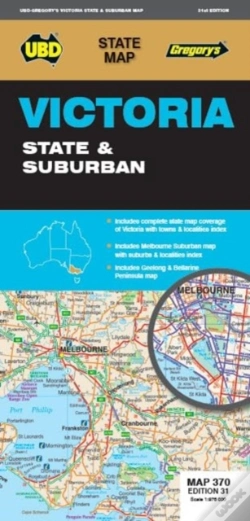 Capa do artigo Victoria State & Suburban Map 370 31st Ed