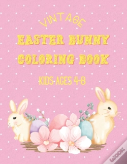 Capa do artigo Vintage Easter Bunny Coloring Book Kids Ages 4-8